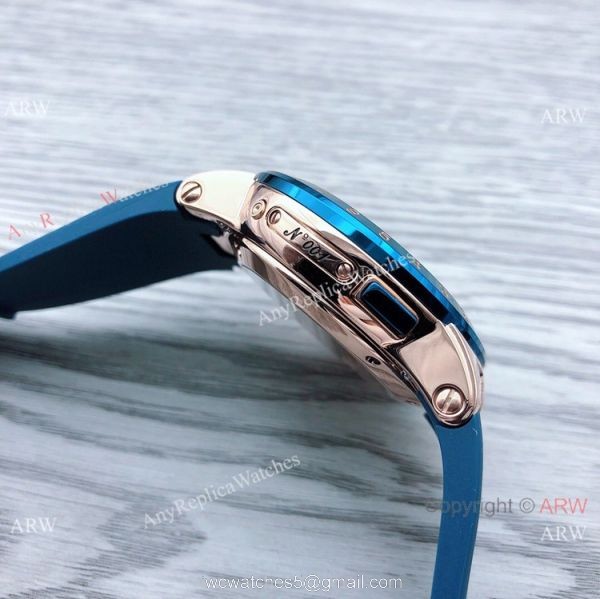 Ulysse Nardin GMT Perpetual Blue Bezel Rose Gold Men Watches 8