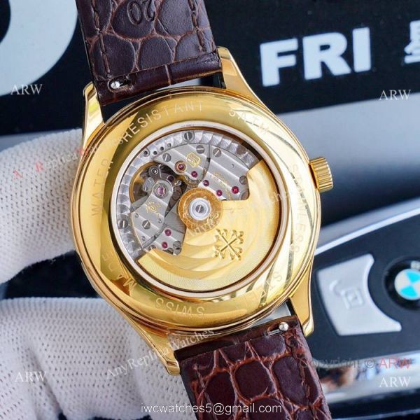Swiss Grade Replica Patek Philippe Base 1000 Yellow Gold Watches 8