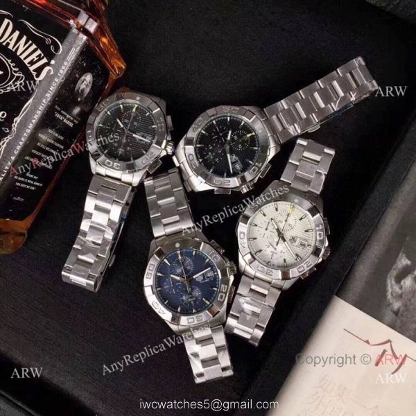 Tag Heuer Aquaracer Calibre 16 Chronograph Watches Ss Gray Face 8
