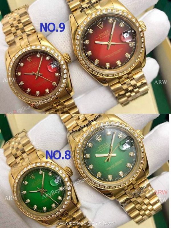 Fake Rolex Datejust Jubilee Band Yellow Gold Watch 36mm and 31mm 8