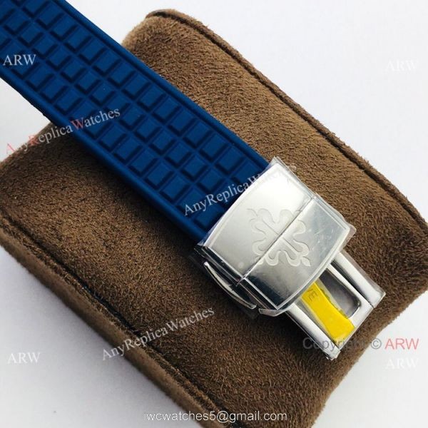 PFF Swiss Patek Philippe Aquanaut Luce Quartz Watch SS Blue Dial Lady 35.6mm 8