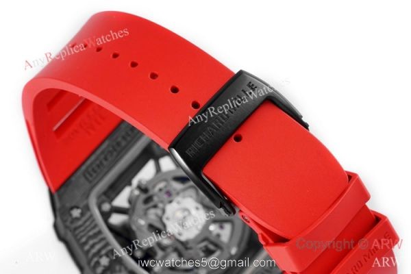 Swiss 1:1 Replica Richard Mille Rafael Nadal RM35-02 Watch Red Rubber Strap 8