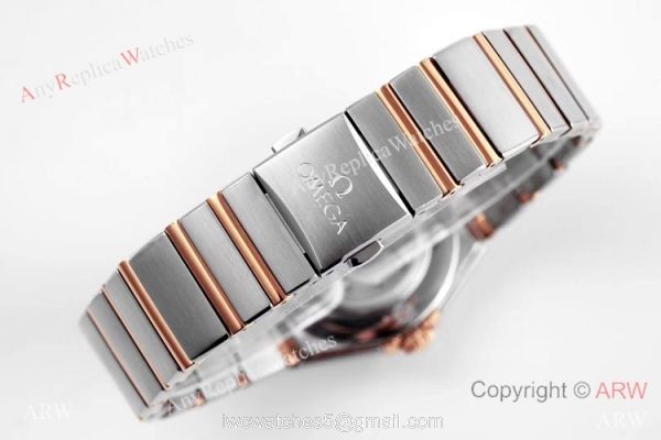 NEW! Swiss Copy Omega Constellation 28mm Quartz Watch 2-Tone Rose Gold 8