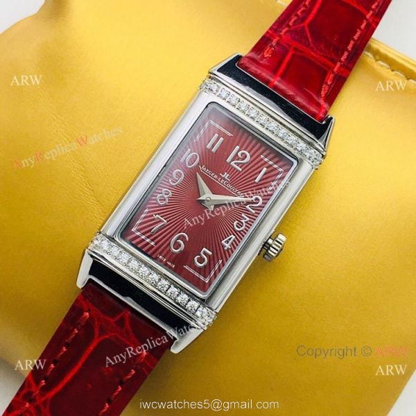 Swiss Copy Jaeger-LeCoultre Reverso One Duetto Ladies Watch Red and Silver 8