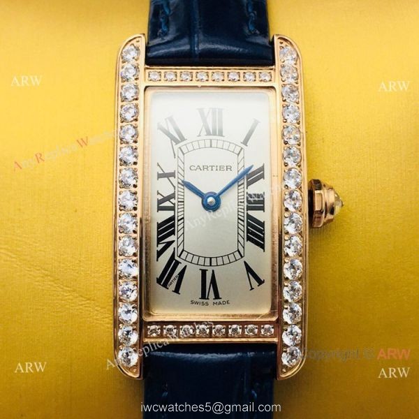 2020 New Copy Cartier Tank Americaine Women Watches Swiss Quartz Movement 8