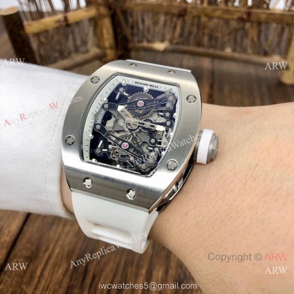Best Replica Richard Mille RM038 Automatic Watches Stainless Steel and Red 8