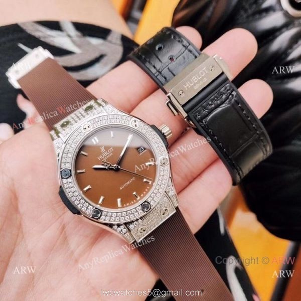 Replica Hublot Ice Big Bang Watches Gray Dial Men Size 41mm 8