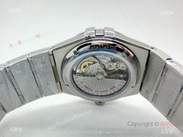 Omega Double Eagle Black Dial Stainless Steel Men Watch Replica 8