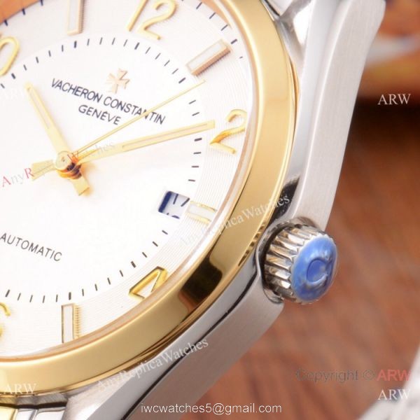 Buy Copy Vacheron Constantin Geneve Watches 2-Tone White Face 8