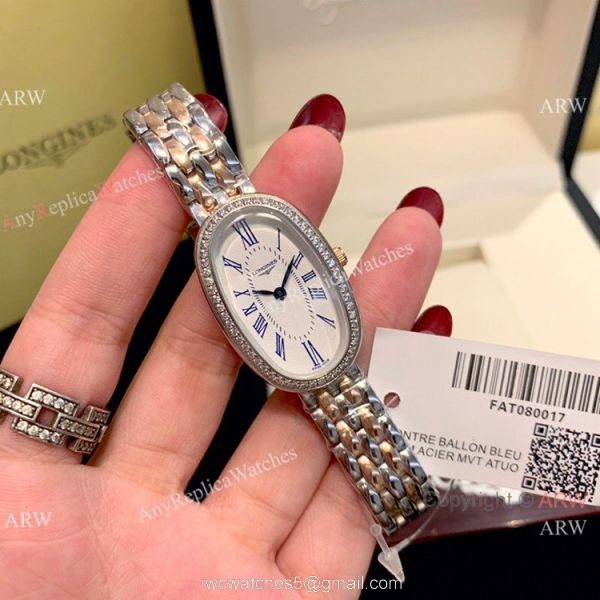 Copy Longines Equestrian Lady Watch Diamond Bezel White Roman Dial 8