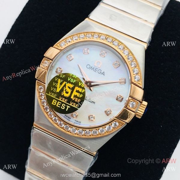 (VS) Omega Constellation Two Tone Rose Gold 27mm Watch with Quartz Movement 8