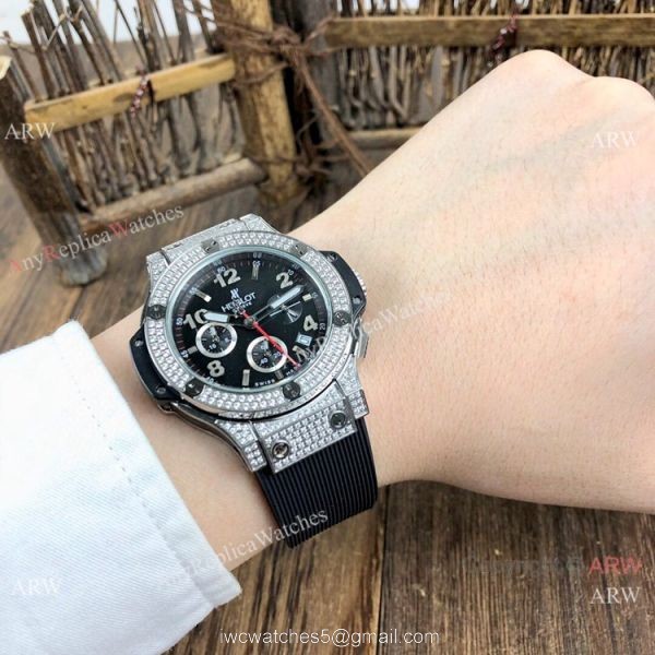Hublot Big Bang Evolution 36mm Lady Watches Diamond Case Blue Dial 8