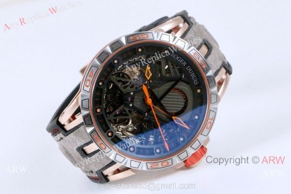 High Quality Roger Dubuis Excalibur Aventador S Rose Gold Watches 46mm 8