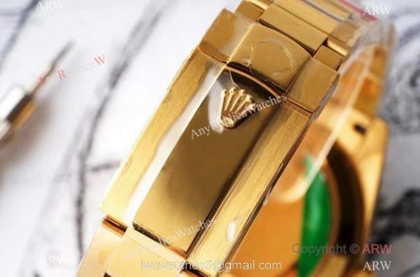 Swiss Grade 1 Copy Rolex Sky-Dweller Yellow Gold 42mm Watch 9001 Movement 8