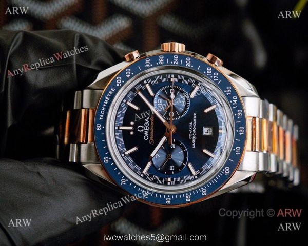 Best Quality Omega Speedmaster Racing Watches Two Tone Rose Gold 8
