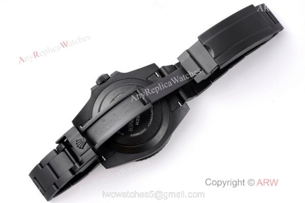 2021 New! Swiss Grade Rolex Submariner Blaken IPK 2824 Men Watch Orange Markers 8