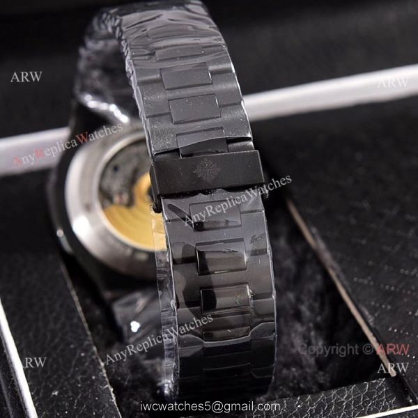 Solid Black Patek Philippe Annual Calendar Copy Watches 39.5mm 8