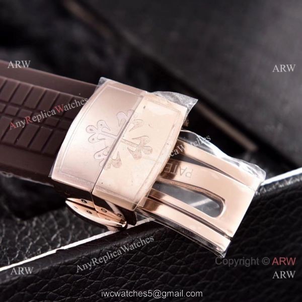 Copy Patek Philippe Aquanaut VK Chronograph Watches Rose Gold Engraving 8