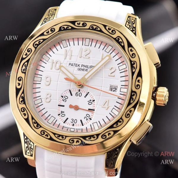 Patek Philippe Aquanaut Engraving Watches Brown Gradient Dial 42mm 8