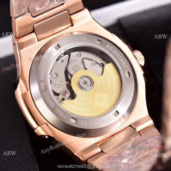 Knockoff Patek Philippe Nautilus Moon Phase Watches 40mm Rose Gold 8