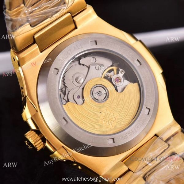 Knockoff Patek Philippe Nautilus Moon Phase Red Gradient Dial Watches 40mm 8