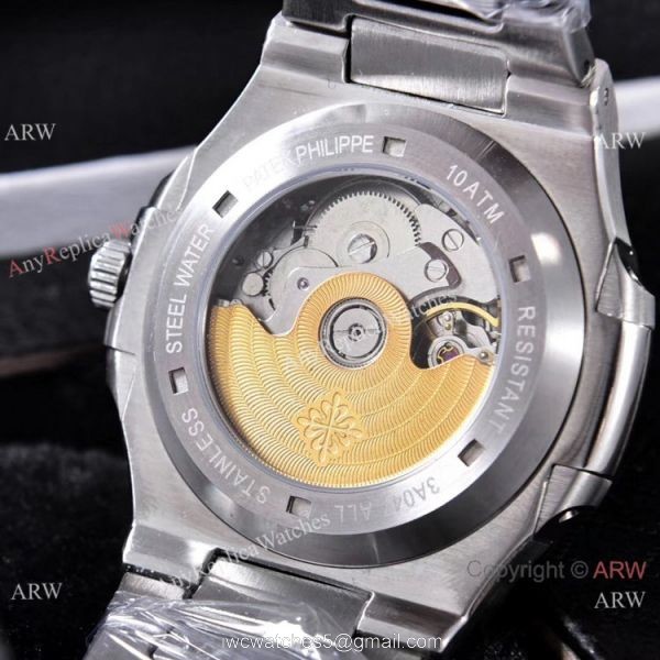 Knockoff Patek Philippe Nautilus Moon Phase 40mm Watches Stainless Steel Brown Dial 8
