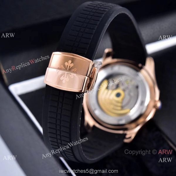 Clone Patek Philippe Aquanaut Rose Gold Engraving Watches Vintage Model 8