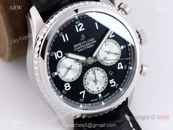 2021 New! Breitling Premier B01 Chronograph Swiss 7750 Watch Leather Strap 8