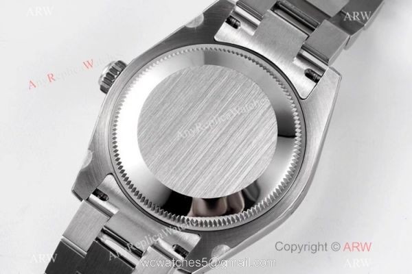 Swiss Clone Rolex Datejust Presidential 31mm Watch Stainless Steel Black Face 8