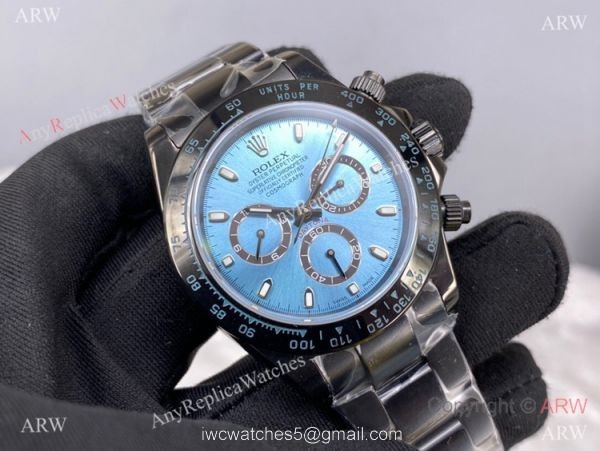 New! Swiss Copy Rolex Daytona Ice Blue 116506 Blacksteel Watch 7750 Chronograph 8