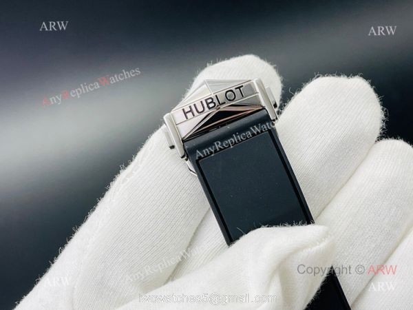 High Quality Replica Hublot Sang Bleu Black Watch 45mm eta7750 Automatic Movement 8