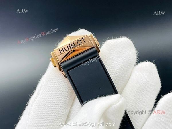 Swiss Replica Hublot Big Bang Sang Bleu Rose Gold Watch For Men With Black Rubber Strap 8