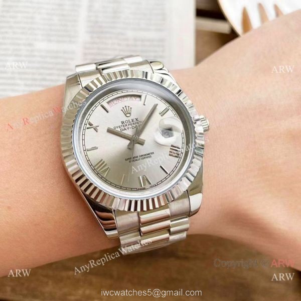 Copy Rolex Presidential Day Date Watches Ice Blue Dial 40mm 8