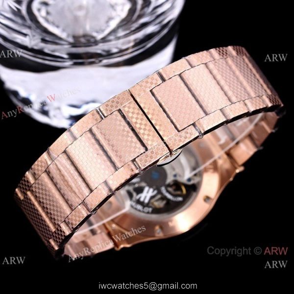 Replica Silver Hublot Skeleton Rainbow Watch 45mm for men 8