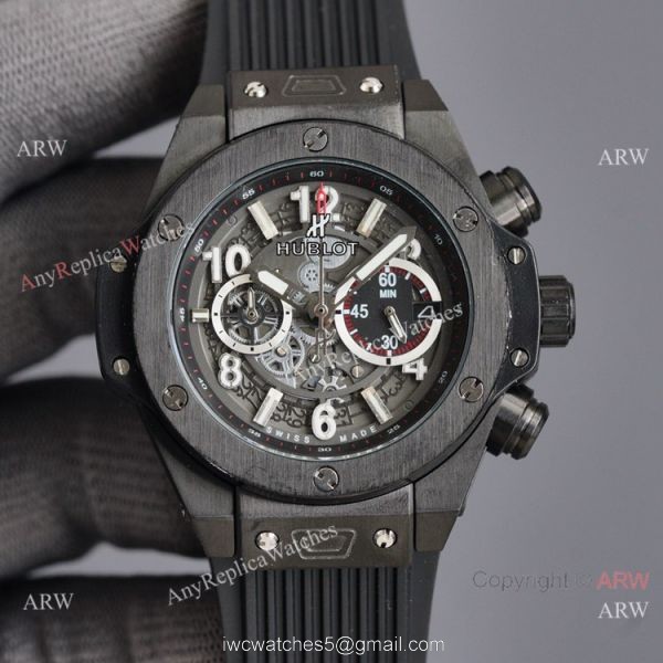 Luxury Copy Hublot Big Bang Unico Black Blue Watches 8