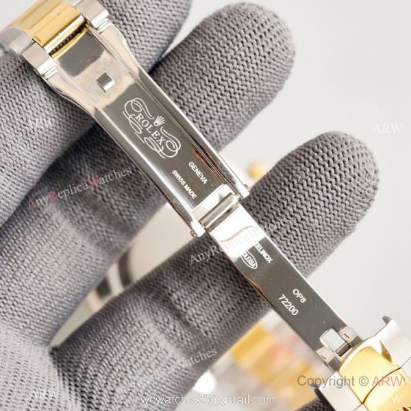 Swiss Quality Rolex Oyster Perpetual Datejust 41mm Watch Two Tone Oyster Palm Dial 8