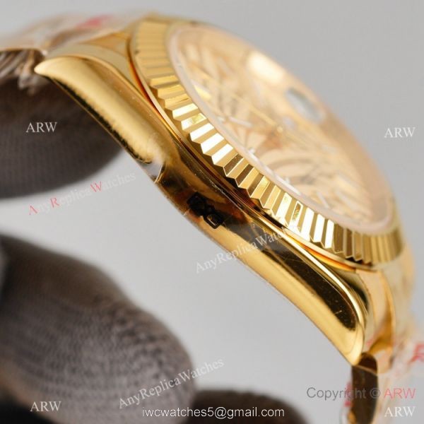 Swiss Quality Rolex Oyster Perpetual Datejust 41mm Watch All Gold Palm Face 8