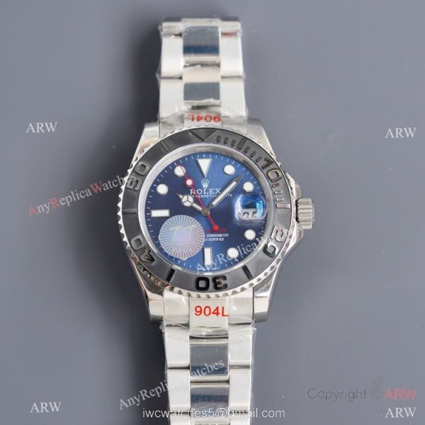 Swiss Quality Rolex Yacht master Citizen 8215 Watch Bright Blue Dial 40mm 8