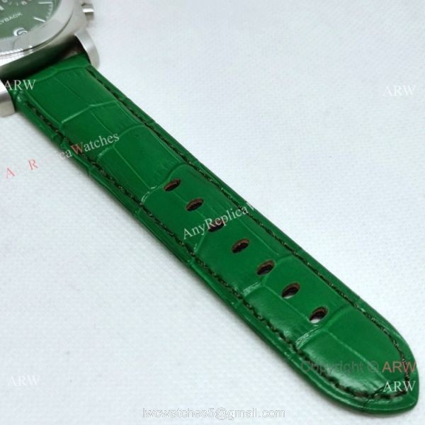 New Panerai Luminor Chrono Flyback Verde Militare PAM01296 Watch Green Dial 8