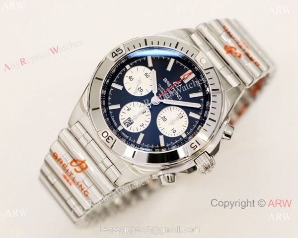 2021 New GF Factory Breitling Chronomat 7750 Watch Black Dial New Band 8