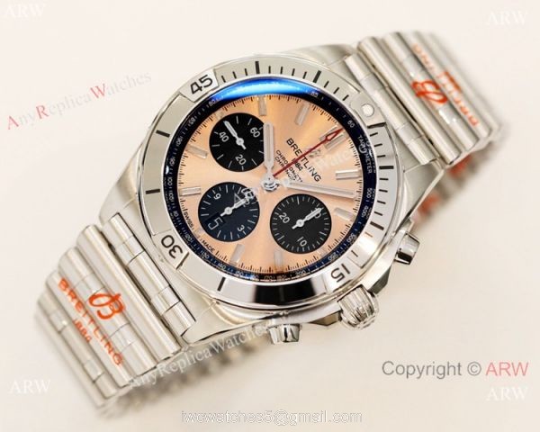 2021 New Super Clone Breitling Chronomat 1:1 GF Factory Watch Rose Gold Dial 8