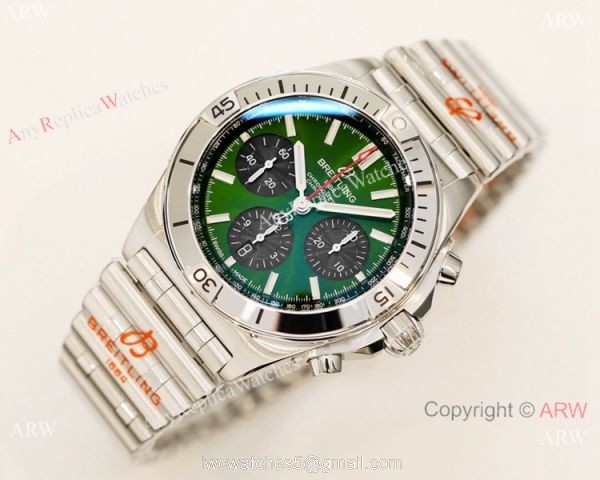 2021 New Super Clone Breitling Chronomat GF Factory Watch 42mm Green Dial 8