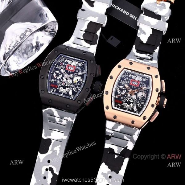 High Quality Replica Richard Mille RM011 FM Automatic Watch Camouflage Strap 8