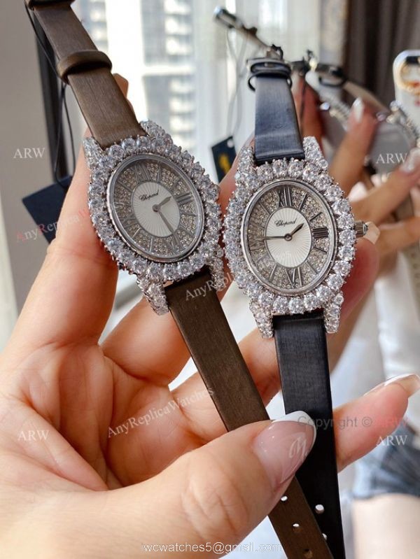 High Quality Replica Ladies Chopard LHeure Du Diamant Medium Oval Watch With Diamonds 8