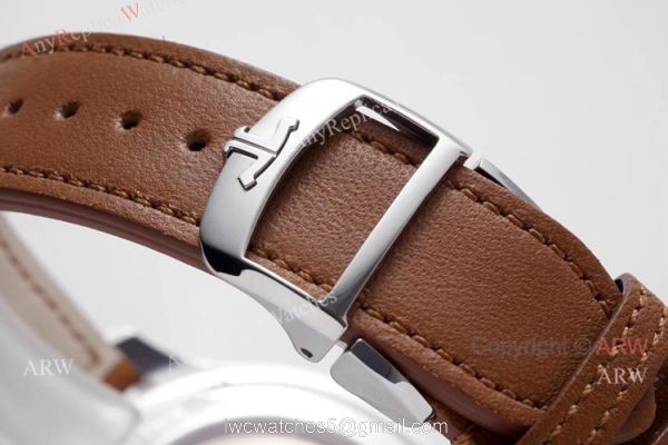Zf Factory Jaeger-Lecoultre Master Control Date 40mm Silver Dial Brown Leather Band Replica Watch 8