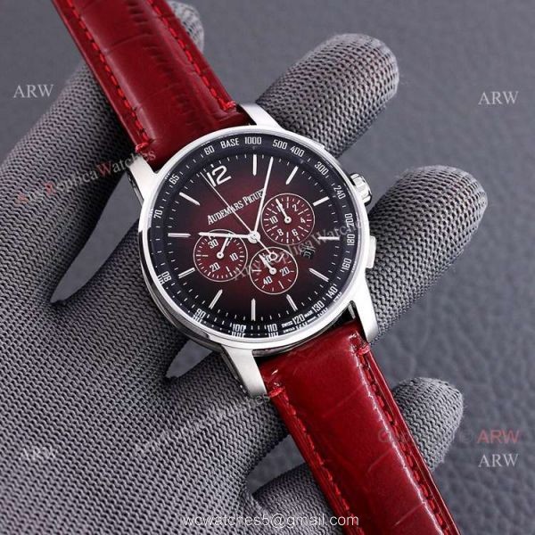 New Audemars Piguet Code 11.59 Blue Dial Blue Leather Strap Replica Watch 41mm 8