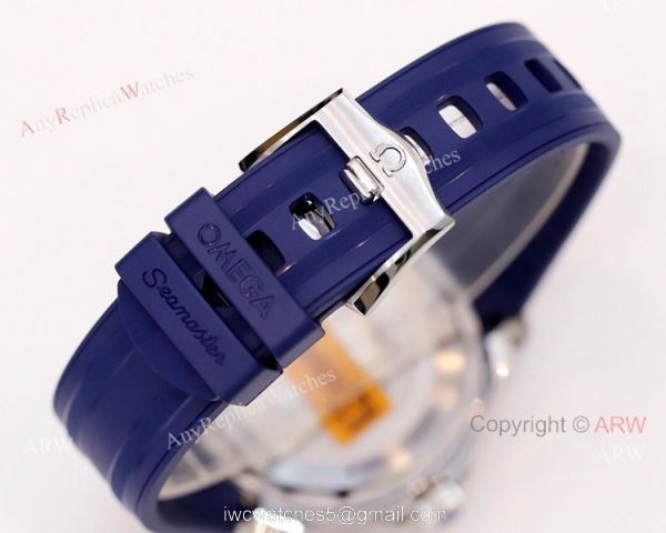 New Omega Seamaster Diver 300m Beijing 2022 Special Edition Swiss Replica Watch Omega Blue Wave Dial 8