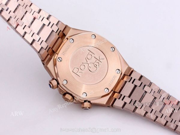 New Audemars Piguet Royal Oak Quartz Copy Watch Best AP Frosted Gold Watch 41mm 8