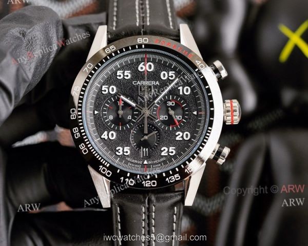 New Tag Heuer Carrera Porsche Chronograph Watch 44mm Heuer 02 Black Dial Replica 8
