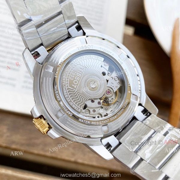 New 45mm Tissot Seastar Black Face Black Rubber Strap Swiss Quality Replica Watch 8